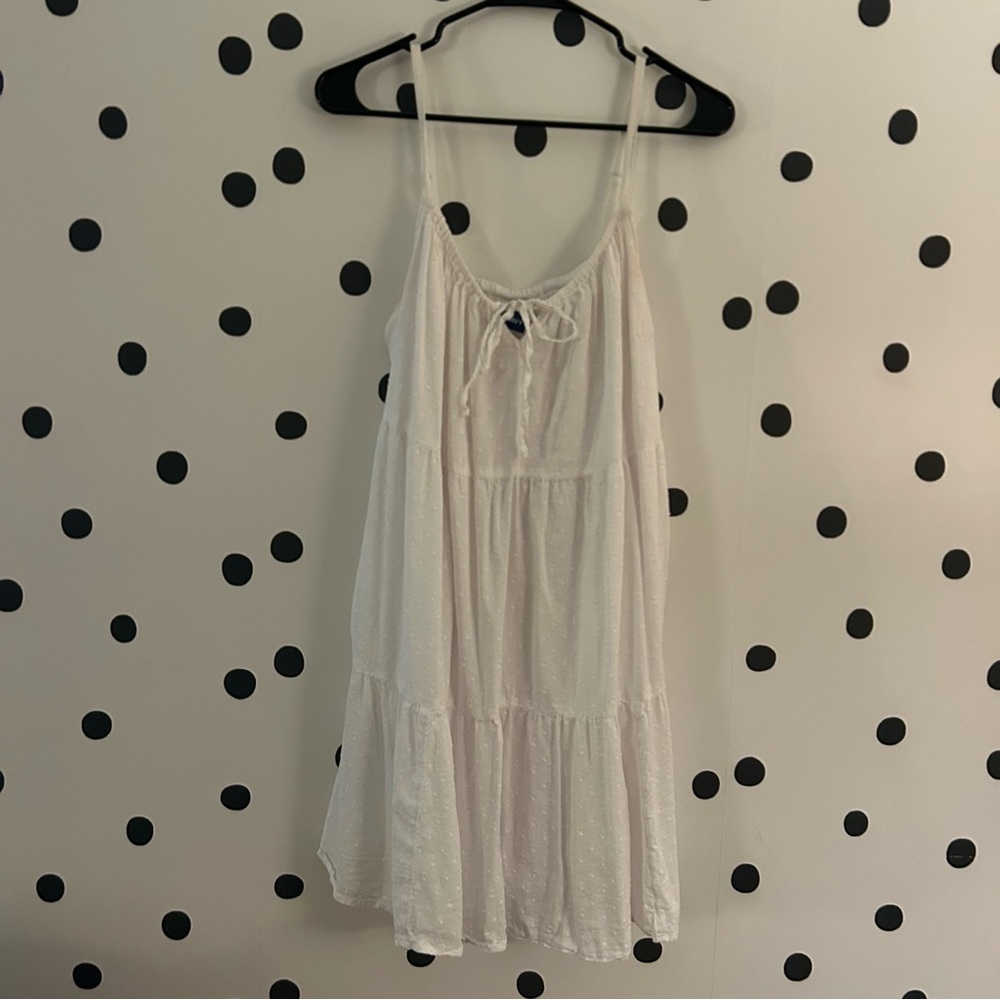 Old Navy White Textured Cami Dress